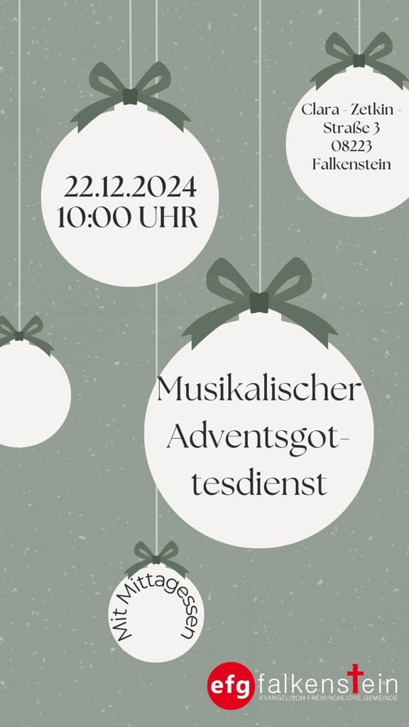 Musikalischer Gottesdienst am 22.12.2024