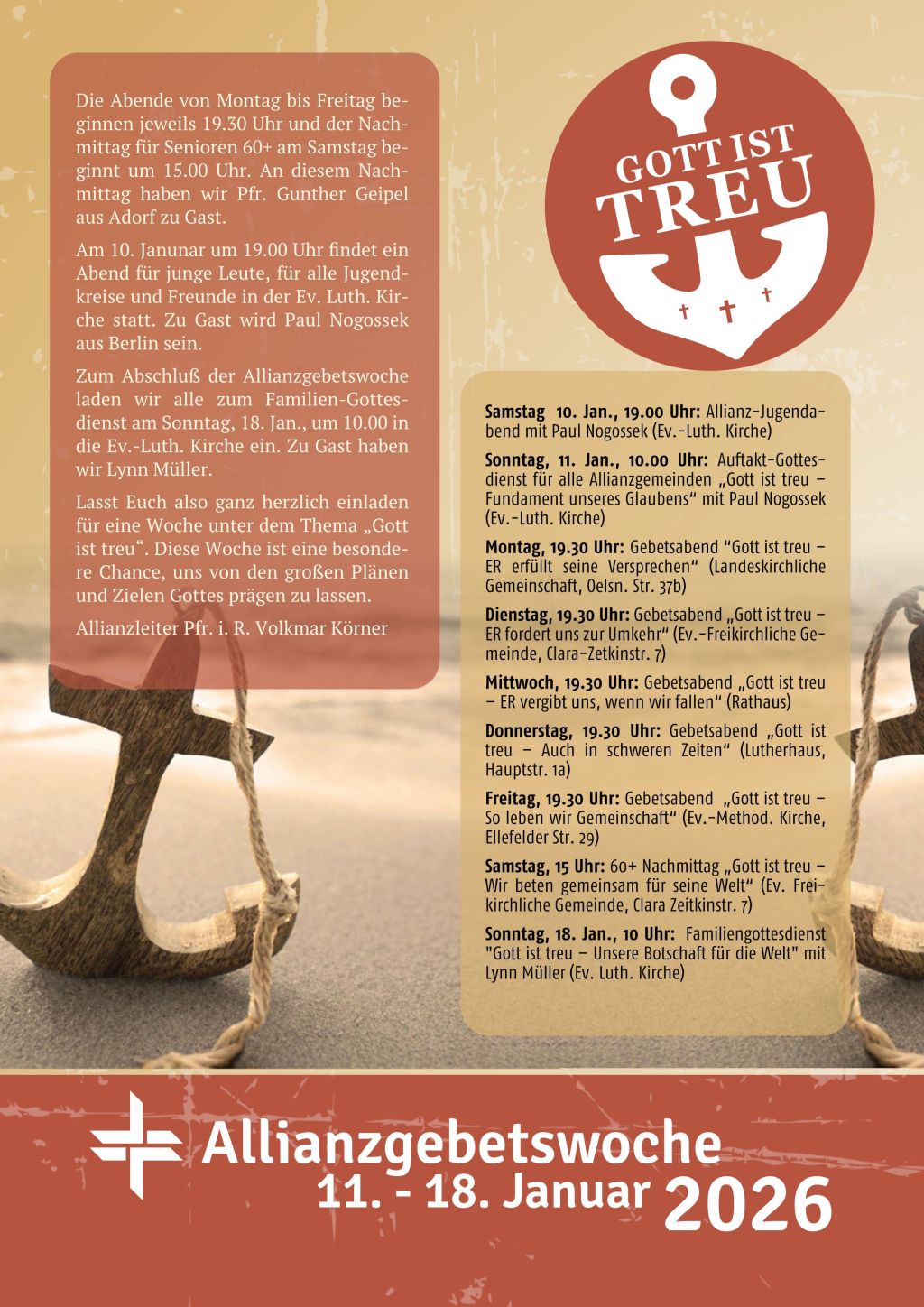 Allianzgebetswoche 2026 – Gott ist treu